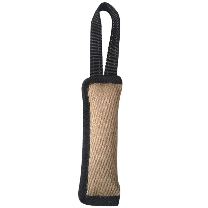 Interactive Squeaky Plush Dog Toy - Hundetraining Beißspielzeug, Jute-Beißkissen mit Griff, Langlebiges
