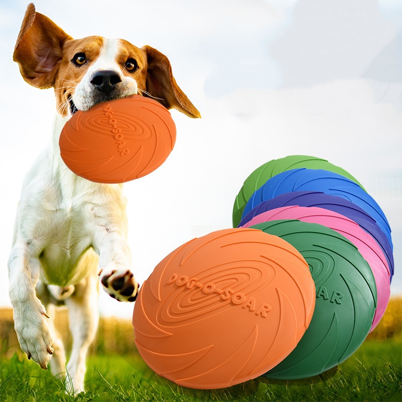 Flying Disc Dog Training Toy - Interaktives Silikon-Flugscheiben-Spielzeug für Hunde und Katzen,