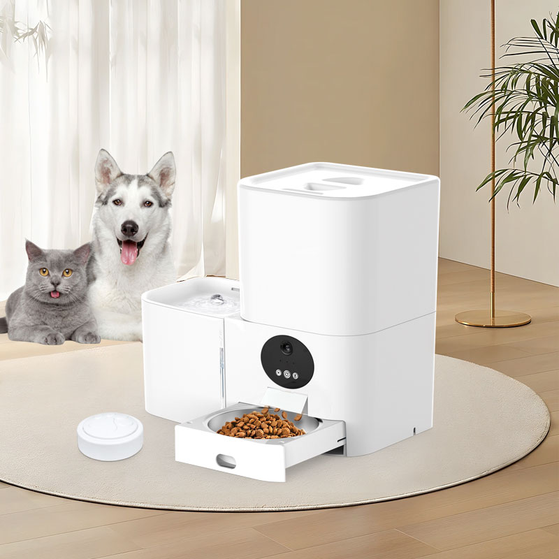 Pet Feeders - 2-in-1 Intelligenter WLAN-fähiger Elektrischer Tierfutterautomat &