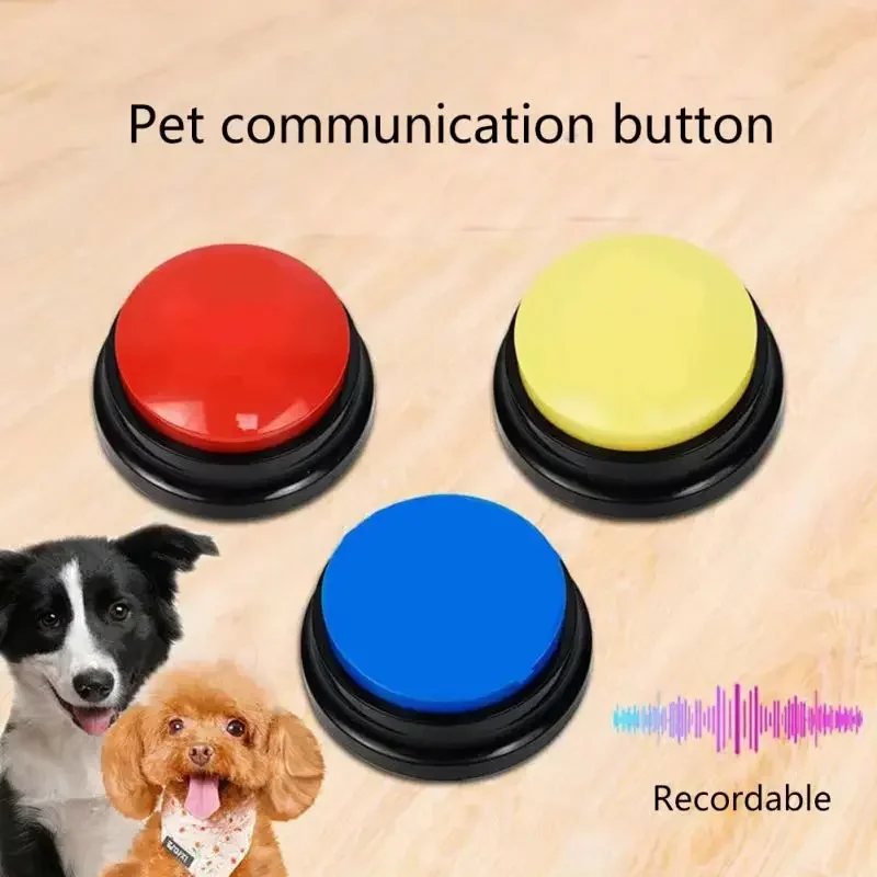 Interactive Squeaky Plush Dog Toy - Pet Sound Box Beschreibbare Reden Taste