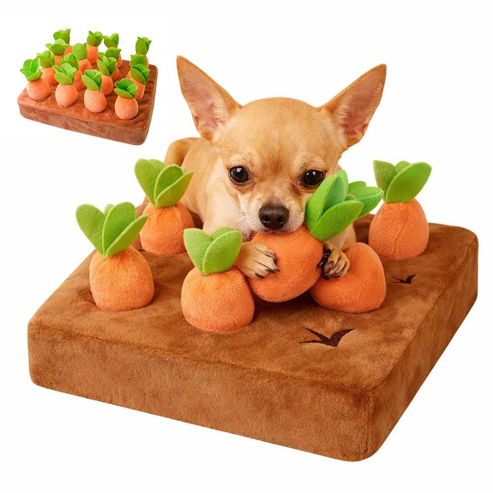 Dog Puzzle Feeder Toy - Stressabbau-Karotten-Schnüffelmatte zur Mentalen Stimulation, Interaktives Füttern,