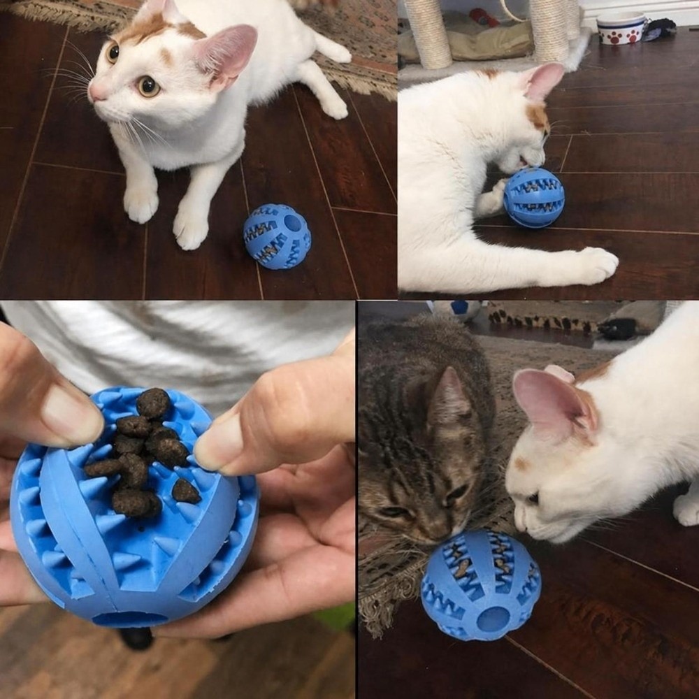 Rubber Treat Dispensing Dog Toy - Gummi-Hundekau-Ball in verschiedenen Farben, große Größen,