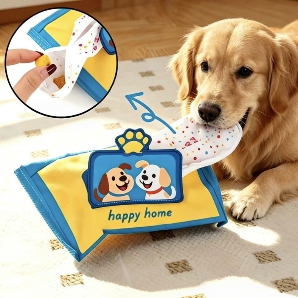 Interactive Squeaky Plush Dog Toy - Robustes, reißfestes Schnüffel-Spielzeug für Haustiere, Oxford-Stoff,